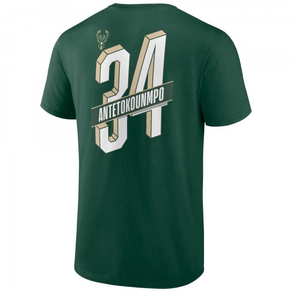 Футболка Giannis Antetokounmpo Milwaukee Bucks Full-Court Press Name & Number - Green