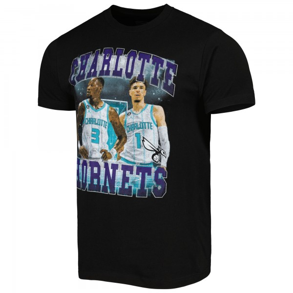 Футболка LaMelo Ball & Terry Rozier Charlotte Hornets Stadium Essentials Unisex Player Duo - Black