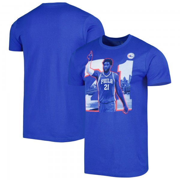 Футболка Joel Embiid Philadelphia 76ers Stadium Essentials Unisex Player Skyline - Royal