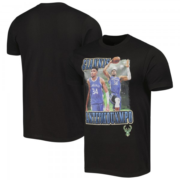 Футболка Giannis Antetokounmpo Milwaukee Bucks Stadium Essentials Unisex Player City Edition Double Double - Black