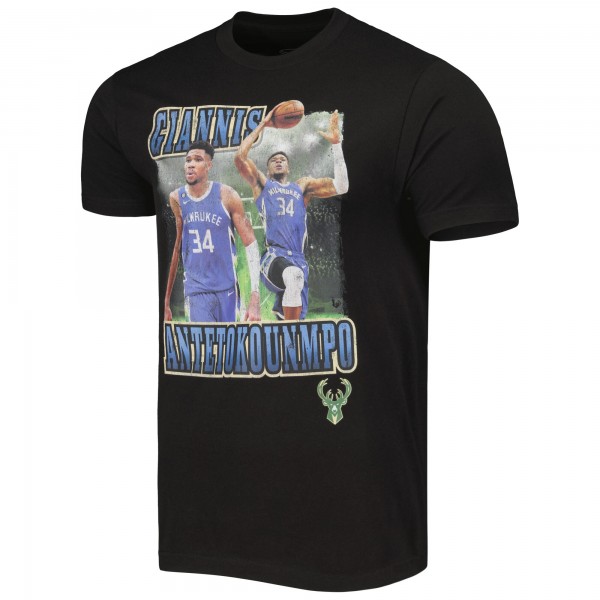 Футболка Giannis Antetokounmpo Milwaukee Bucks Stadium Essentials Unisex Player City Edition Double Double - Black