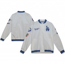 Куртка на кнопках Los Angeles Dodgers Mitchell & Ness City Collection Satin Varsity - White