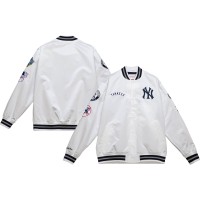 Куртка на кнопках New York Yankees Mitchell & Ness City Collection Satin Varsity - White