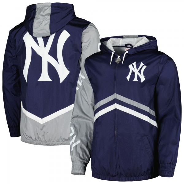 Ветровка Толстовка на молнии New York Yankees Mitchell & Ness Undeniable - Navy