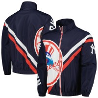 Кофта на молнии New York Yankees Mitchell & Ness Exploded Logo Warm Up - Navy