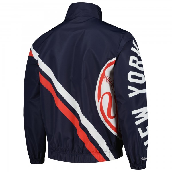 Кофта на молнии New York Yankees Mitchell & Ness Exploded Logo Warm Up - Navy