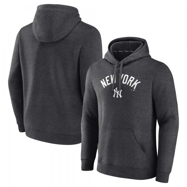 Толстовка New York Yankees Charcoal Team Lock Up Wordmark