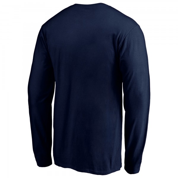 New York Yankees Navy Team Lock Up Wordmark Long Sleeve T-Shirt