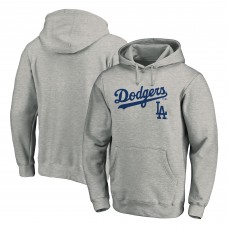 Los Angeles Dodgers Gray Team Lock Up Wordmark Pullover Hoodie