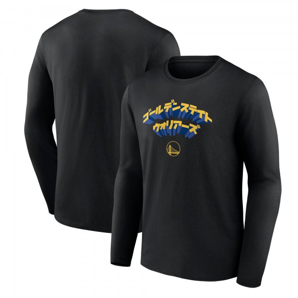 Футболка с длинным рукавом Golden State Warriors Japanese Heritage - Black
