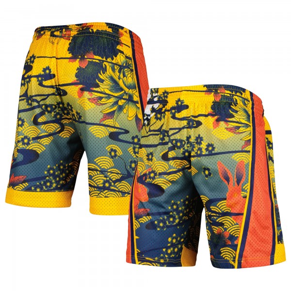 Шорты Golden State Warriors Mitchell & Ness Lunar New Year Swingman - Gold