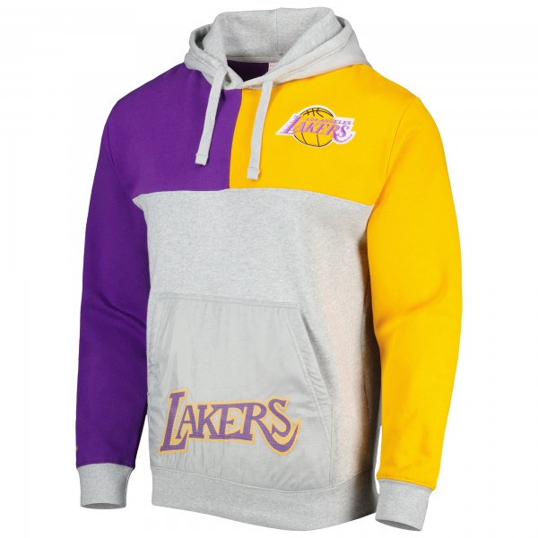 Толстовка Los Angeles Lakers Mitchell & Ness Tie-Breaker - Heather Gray