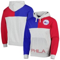 Толстовка Philadelphia 76ers Mitchell & Ness Tie-Breaker - Heather Gray
