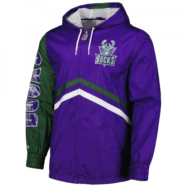 Ветровка на молнии Milwaukee Bucks Mitchell & Ness Undeniable - Purple