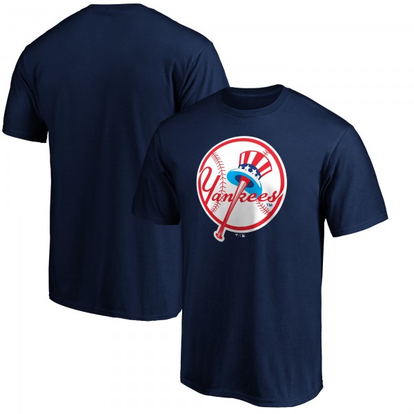 New York Yankees Navy Cooperstown Collection Forbes Team Logo T-Shirt