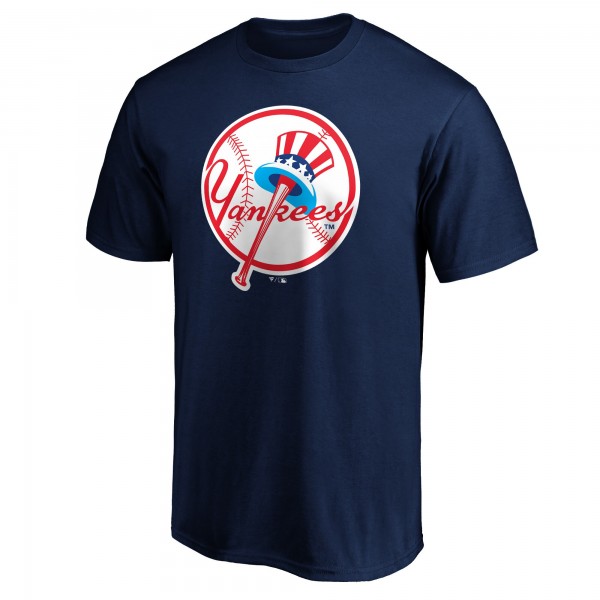 New York Yankees Navy Cooperstown Collection Forbes Team Logo T-Shirt