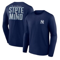 Футболка с длинным рукавом New York Yankees Navy State of Mind
