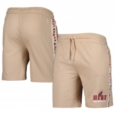 Miami Heat Concepts Sport Team Stripe Shorts - Tan