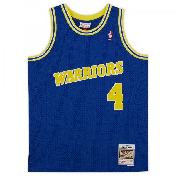 Игровая джерси Chris Webber Golden State Warriors Autographed Fanatics Authentic Royal 1993-94 Mitchell & Ness Swingman with 92-93 ROY Inscription