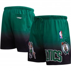 Boston Celtics Pro Standard Ombre Mesh Shorts - Black/Kelly Green