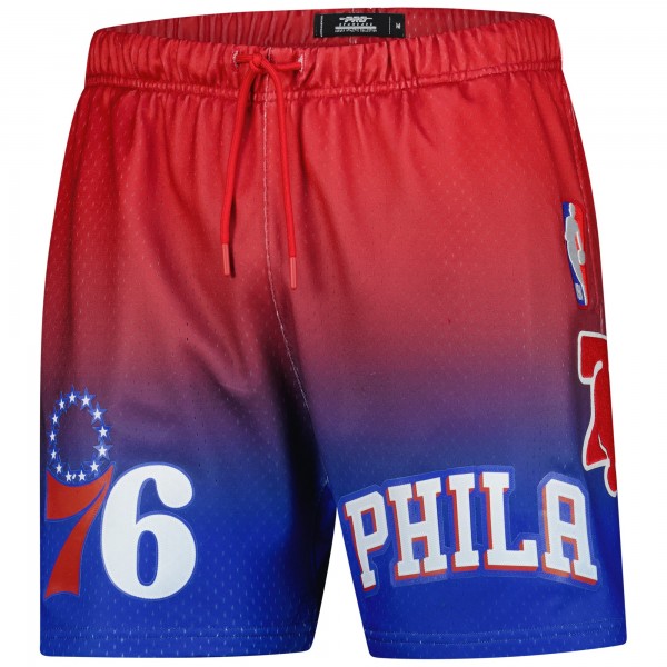 Philadelphia 76ers Pro Standard Royal/Red Ombre Mesh Shorts