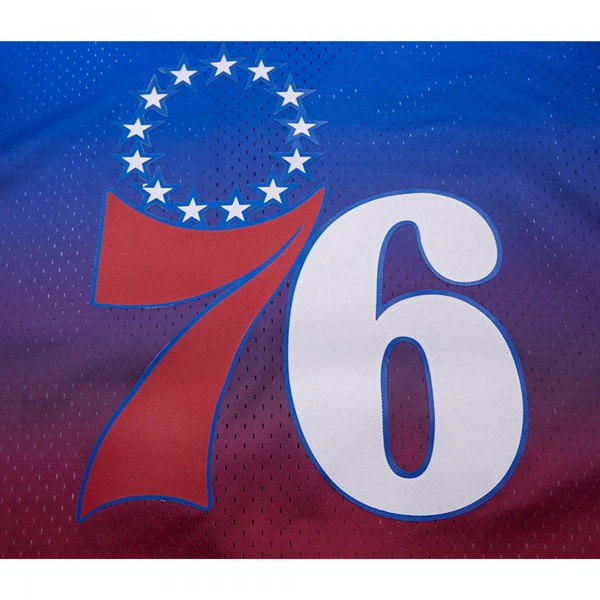Рубашка с коротким рукавом Philadelphia 76ers Pro Standard Ombre Mesh - Royal/Red