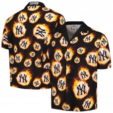 Рубашка с коротким рукавом New York Yankees PLEASURES Black Flame Fireball