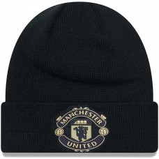 Шапка Manchester United New Era Black & Gold Pack Cuffed Knit - Black