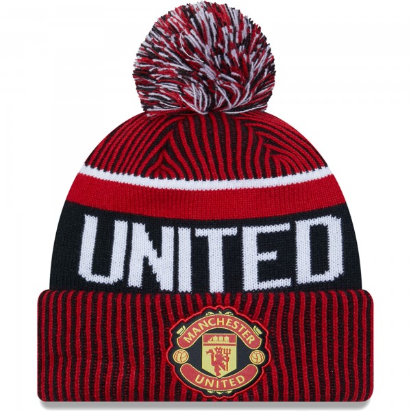 Шапка с помпоном Manchester United New Era Sport Cuffed Knit - Red