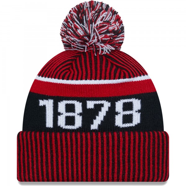 Шапка с помпоном Manchester United New Era Sport Cuffed Knit - Red