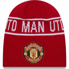 Шапка Manchester United New Era Wordmark Skull Knit - Red