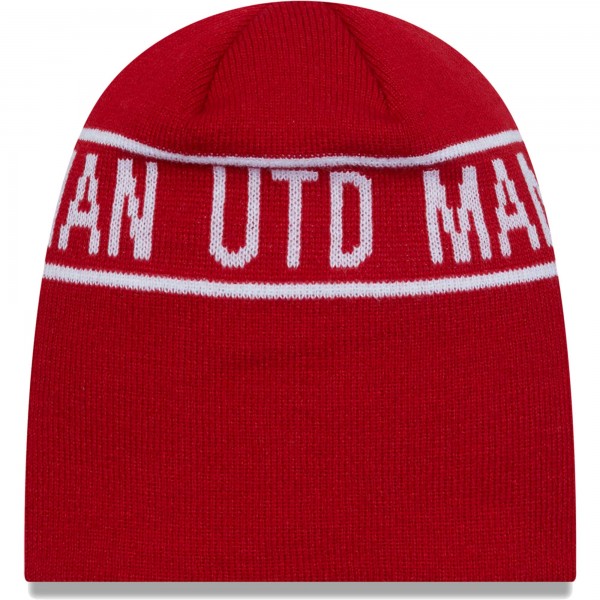 Шапка Manchester United New Era Wordmark Skull Knit - Red