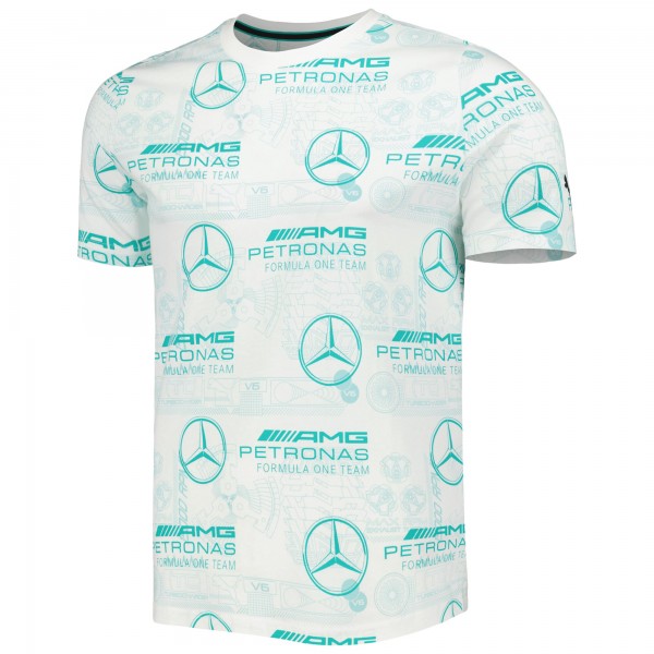 Футболка Mercedes-AMG Petronas F1 Team Puma Allover Print - White