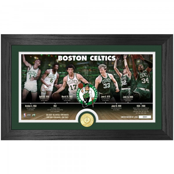 Boston Celtics Highland Mint NBA Timeline 12 x 20 Bronze Coin Photo Mint