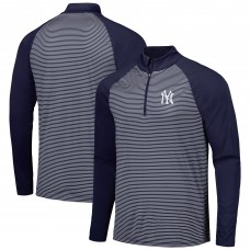 Кофта на короткой молнии New York Yankees Levelwear Charter Striped Raglan - Navy