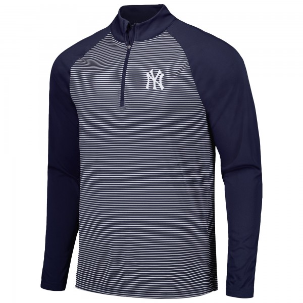 Кофта на короткой молнии New York Yankees Levelwear Charter Striped Raglan - Navy
