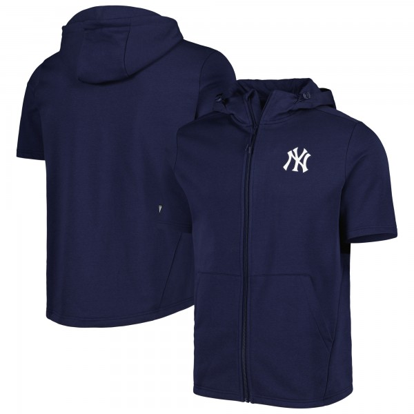 Толстовка с коротким рукавом New York Yankees Levelwear Navy Recruit