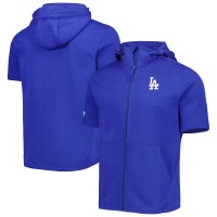 Футболка с капюшоном Los Angeles Dodgers Levelwear Royal Recruit Full-Zip Short Sleeve