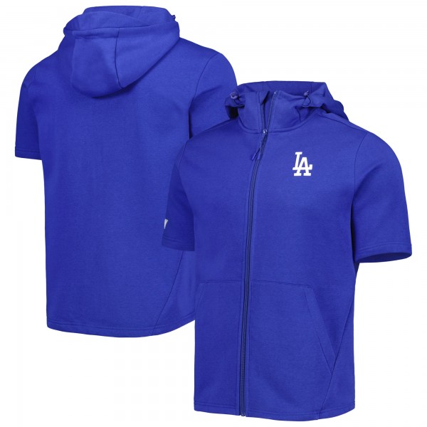 Los Angeles Dodgers Levelwear Royal Recruit Full-Zip Short Sleeve Hoodie