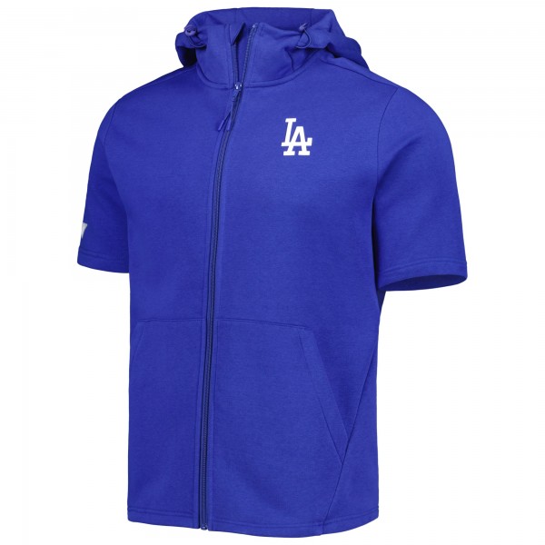 Los Angeles Dodgers Levelwear Royal Recruit Full-Zip Short Sleeve Hoodie