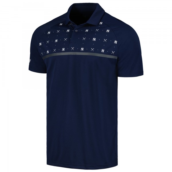 New York Yankees Levelwear Navy Sector Batter Up Raglan Polo