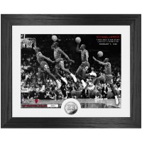 Chicago Bulls Michael Jordan Highland Mint 13 x 16 1988 NBA Slam Dunk Champion Framed Silver Coin Photo Mint