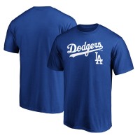 Los Angeles Dodgers Royal Team Lock Up Wordmark T-Shirt