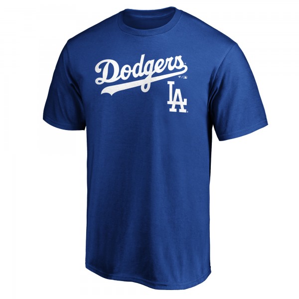 Los Angeles Dodgers Royal Team Lock Up Wordmark T-Shirt