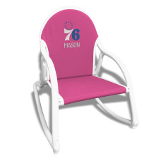 Childrens Philadelphia 76ers Pink Personalized Rocking Chair