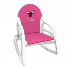 Childrens Chicago Bulls Pink Personalized Rocking Chair