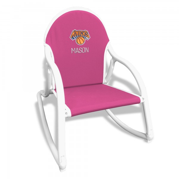 Childrens New York Knicks Pink Personalized Rocking Chair