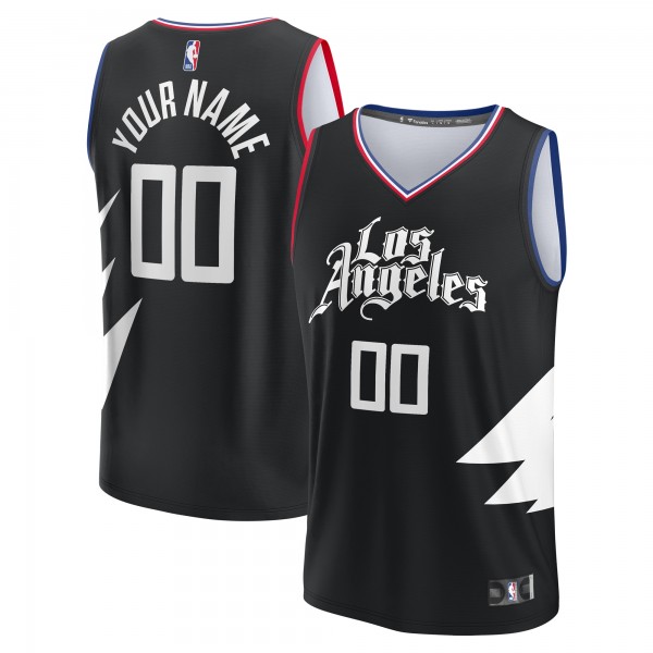 Игровая форма  LA Clippers Youth Fast Break Replica Custom - Statement Edition - Black