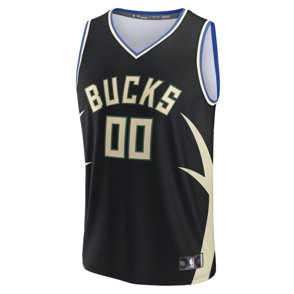 Игровая форма  Milwaukee Bucks Youth Fast Break Custom - Black - Statement Edition