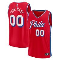 Игровая форма  Philadelphia 76ers Youth Fast Break Replica Custom - Statement Edition - Red